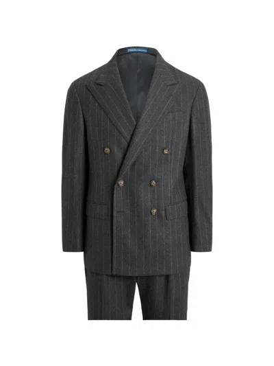 Polo Ralph Lauren Polo Tailored Fit Chalk-stripe Wool Suit In Gray