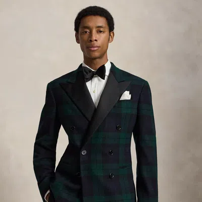 Polo Ralph Lauren Polo Tailored Fit Plaid Tuxedo Jacket In Blackwatch In Green