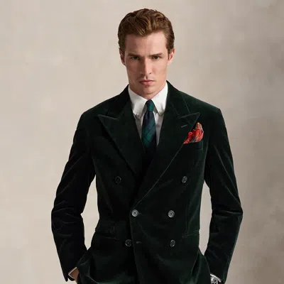 Polo Ralph Lauren Polo Tailored Fit Velvet Suit Jacket In Dark Racing Green