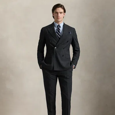 Polo Ralph Lauren Polo Tailored Glen Plaid Wool Suit In Dark Grey/charcoal /blue