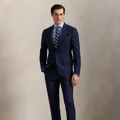 Polo Ralph Lauren Polo Tailored Glen Plaid Wool Suit In Navy/dark Navy