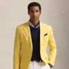 Polo Ralph Lauren Polo Soft Tailored Linen Sport Coat In Wicket Yellow