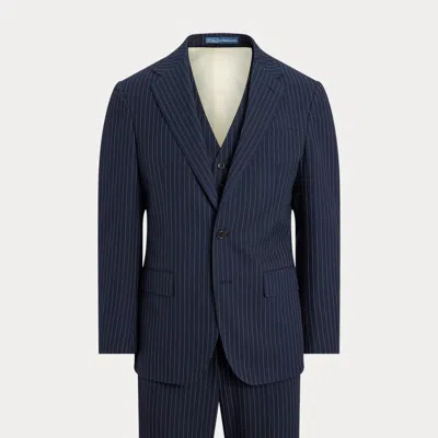 Polo Ralph Lauren Polo Tailored Pinstripe 3-piece Suit In Bright Navy In Blue