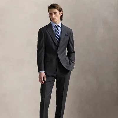 Polo Ralph Lauren Polo Tailored Pinstripe Wool-cotton Suit In Dark Grey/cream