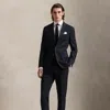 Polo Ralph Lauren Polo Tailored Pinstripe Wool-cotton Suit In Navy/cream
