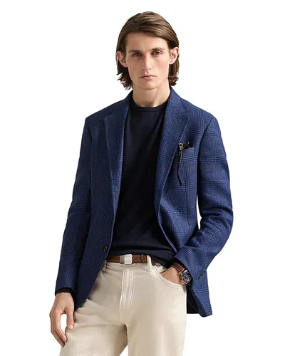 Polo Ralph Lauren Polo Tailored Rope Stripe Suit Jacket In Bright Navy/cream