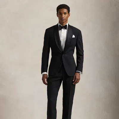 Polo Ralph Lauren Polo Tailored Wool Barathea Shawl Tuxedo In Black