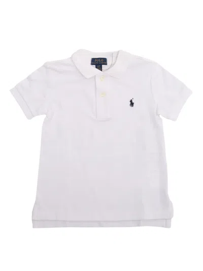 Polo Ralph Lauren Cotton Polo Shirt With Frontal Embroidered Logo In White