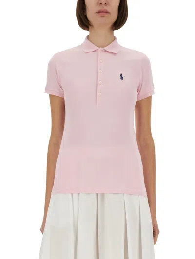 Polo Ralph Lauren Polo With Logo In Pink