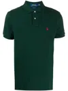 Polo Ralph Lauren Green T-shirt With Short Sleeves And Embroidered Logo In Cotton Man In Green