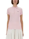 Polo Ralph Lauren Julie Slim Fit Cotton Polo Shirt In Pink