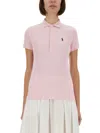 Polo Ralph Lauren Julie Slim Fit Cotton Polo Shirt In Pink