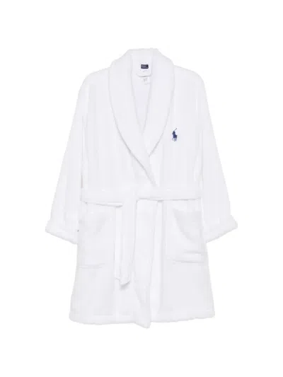 Polo Ralph Lauren Polo-bear-motif Bath Robe In White