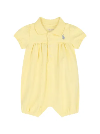 Polo Ralph Lauren Babies' Polo-collar Shorties In Yellow