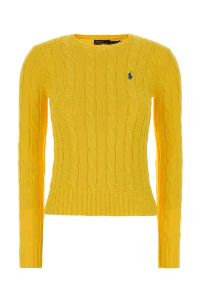 Polo Ralph Lauren Polo-inspired Cotton Knit Sweater For Women In Yellow