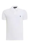 Polo Ralph Lauren White Fitted Polo Shirt With Logo In Cotton Man