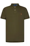 Polo Ralph Lauren Green Slim Cotton Logo Embroidery Polo Shirt In Green