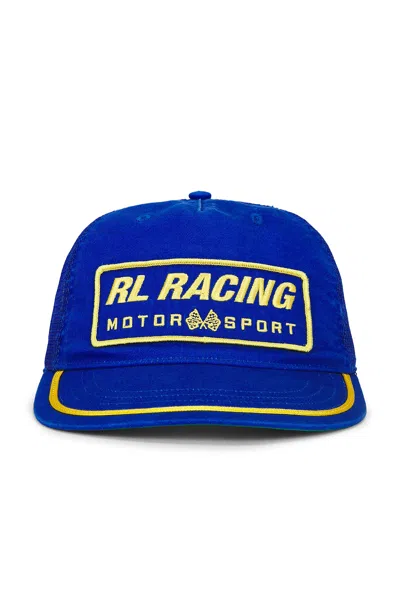 Polo Ralph Lauren Polyester Knit Vintage Rl Racing Trucker Hat