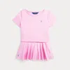 Polo Ralph Lauren Ponte Boxy Tee & Skort Set In Carmel Pink/harbor Island
