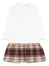 Polo Ralph Lauren Toddler And Little Girls Plaid-skirt Ponte Dress In White