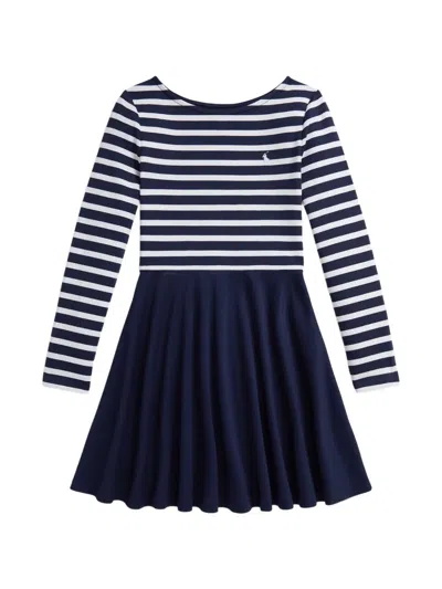 Polo Ralph Lauren Kids' Ponte Mini Dress In Blue