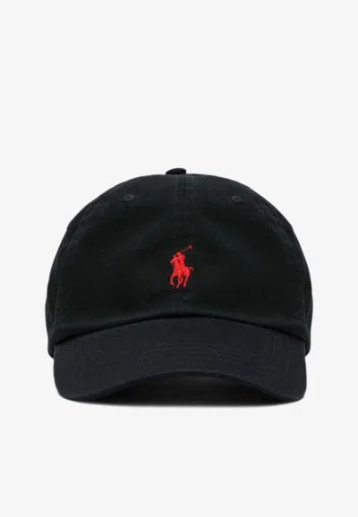 Polo Ralph Lauren Pony Baseball Cap In Black