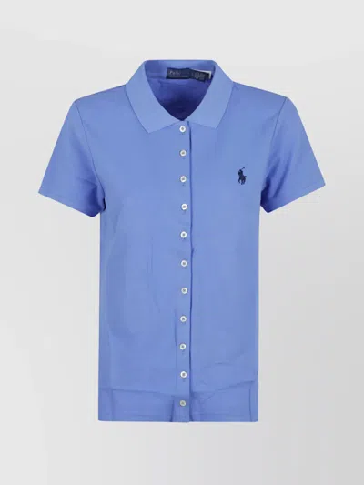 Polo Ralph Lauren Pony Collar Short Sleeve Polo Shirt In Blue