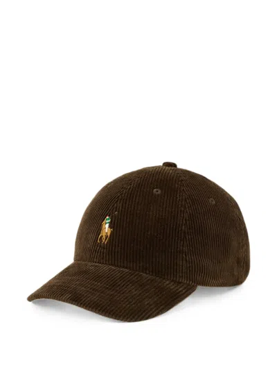 Polo Ralph Lauren Pony Corduroy Cap In Purple