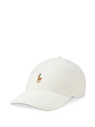 Polo Ralph Lauren Pony Corduroy Cap In White