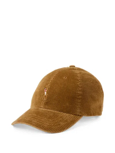 Polo Ralph Lauren Pony Corduroy Cap In Yellow