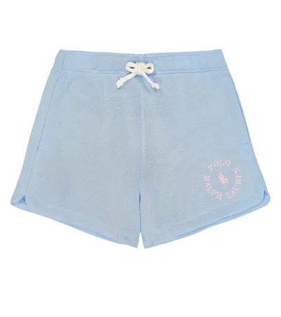 Polo Ralph Lauren Kids' Pony Cotton-blend Shorts In Blue