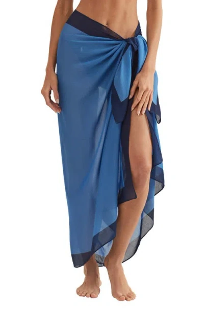 Polo Ralph Lauren Long Pareo Swim Cover-up In Periwinkle