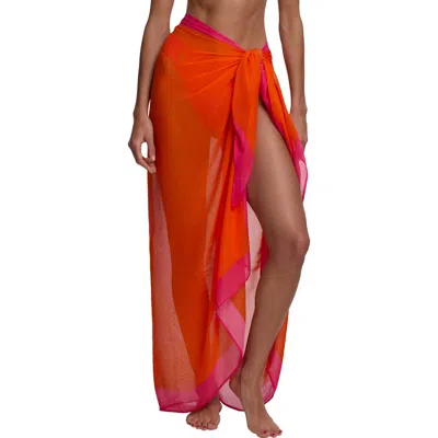 Polo Ralph Lauren Pony Cover-up Pareo In Orange