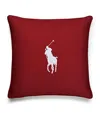 Polo Ralph Lauren Pony Cushion Cover In Red