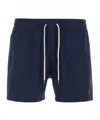 Polo Ralph Lauren Boxer Navy Blue Swim Trunks With Logo In Navy