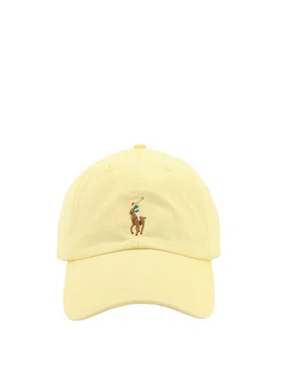 Polo Ralph Lauren Pony Embroidered Baseball Cap In Yellow