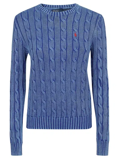 Polo Ralph Lauren Pony Embroidered Cable In Blue