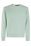 Polo Ralph Lauren Pony Embroidered Crewneck Sweatshirt Fleece In Green