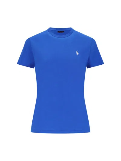 Polo Ralph Lauren Pony Embroidered Crewneck T In Blue