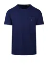 Polo Ralph Lauren Midnight Blue Cotton Blended T-shirt With Logo