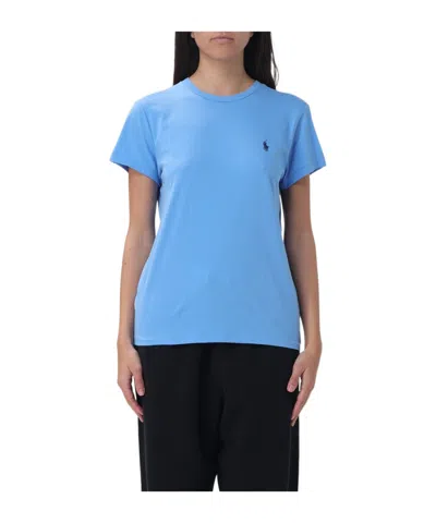 Polo Ralph Lauren Pony Embroidered Crewneck T-shirt In Blue