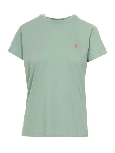 Polo Ralph Lauren Pony Embroidered Crewneck T-shirt In Essex Green