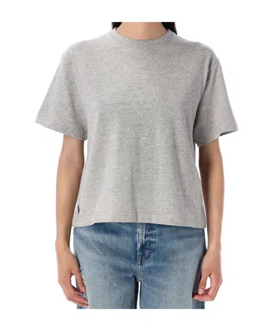 POLO RALPH LAUREN POLO RALPH LAUREN PONY EMBROIDERED CROPPED T-SHIRT