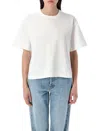 Polo Ralph Lauren Short Sleeve Cotton Cropped T-shirt In White