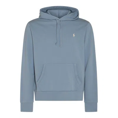 Polo Ralph Lauren Pony Embroidered Drawstring Hoodie In Blue