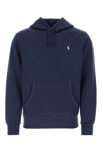 Polo Ralph Lauren Pony Embroidered Drawstring Hoodie In Navy