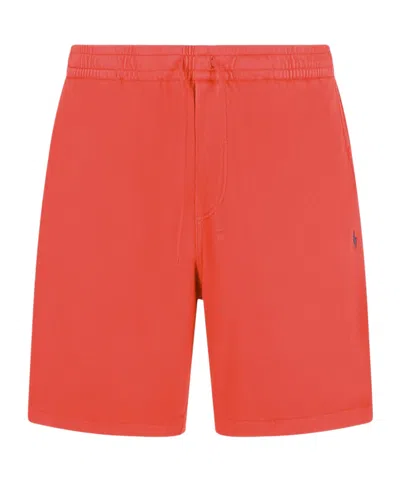 Polo Ralph Lauren Elastic Waist Shorts In Red