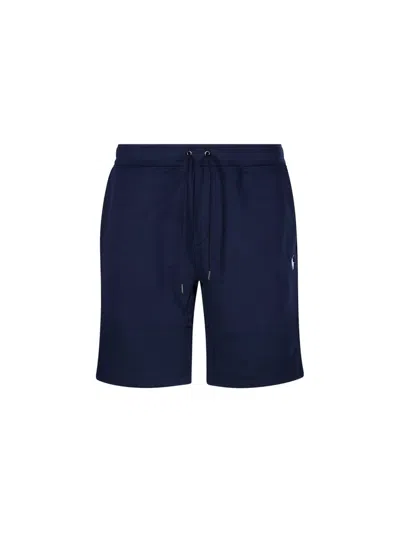 Polo Ralph Lauren Pony Embroidered Drawstring Shorts In Blue