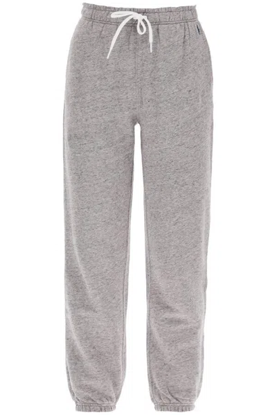 Polo Ralph Lauren Pony Embroidered Drawstring Track Pants In Grey
