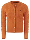 POLO RALPH LAUREN POLO RALPH LAUREN PONY EMBROIDERED KNIT CARDIGAN
